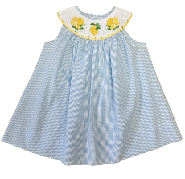 Lemon Smocked Bishop Dress