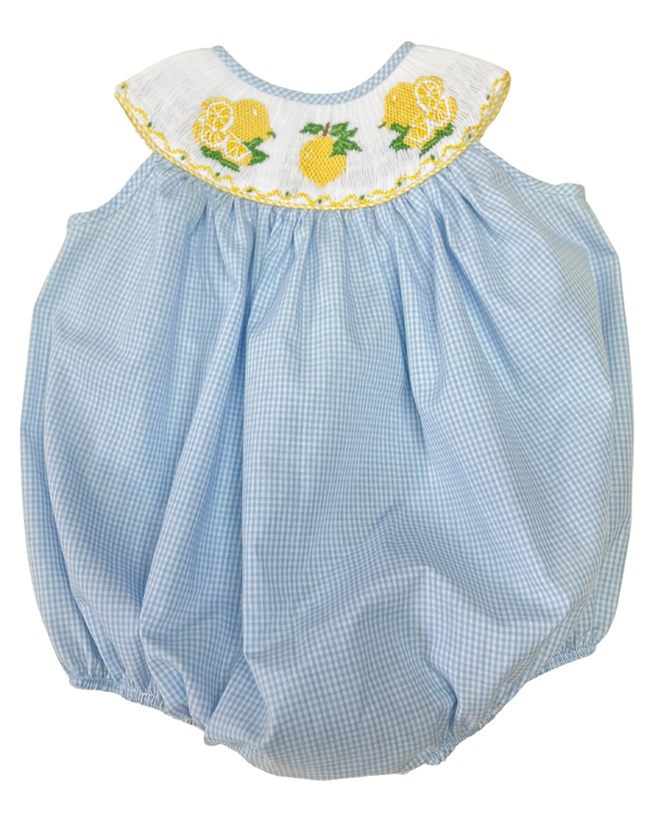 Lemon Smocked Bishop Bubble