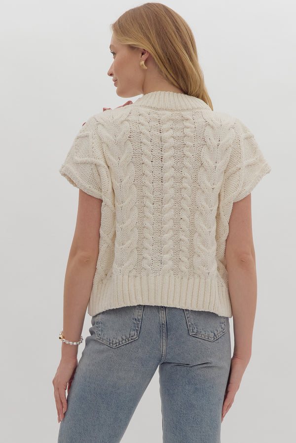 Braided Top- Creme