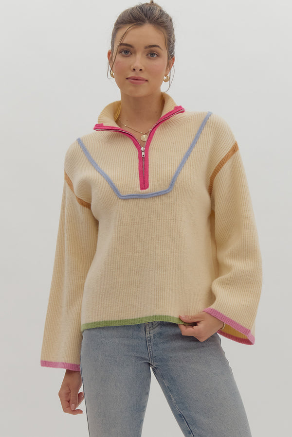 Pullover Sweater- Ecru