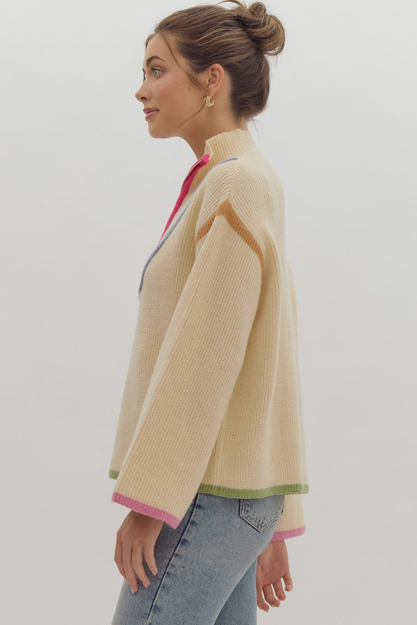 Pullover Sweater- Ecru