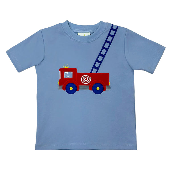 Firetruck Harry's Knit Play Tee- Cloud