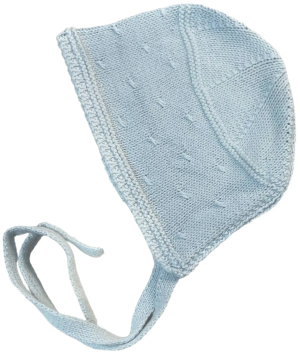 Bonnet Diagonal Pattern- Light Blue