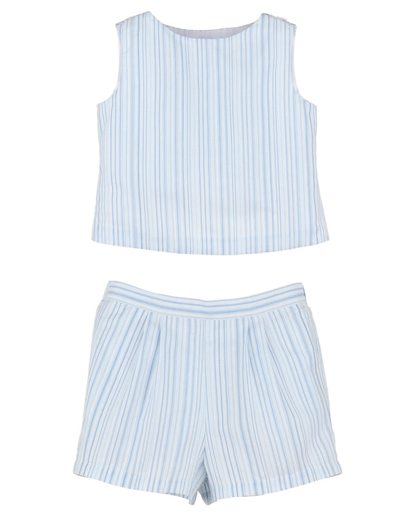 Scout Short Set- Blue Stripe