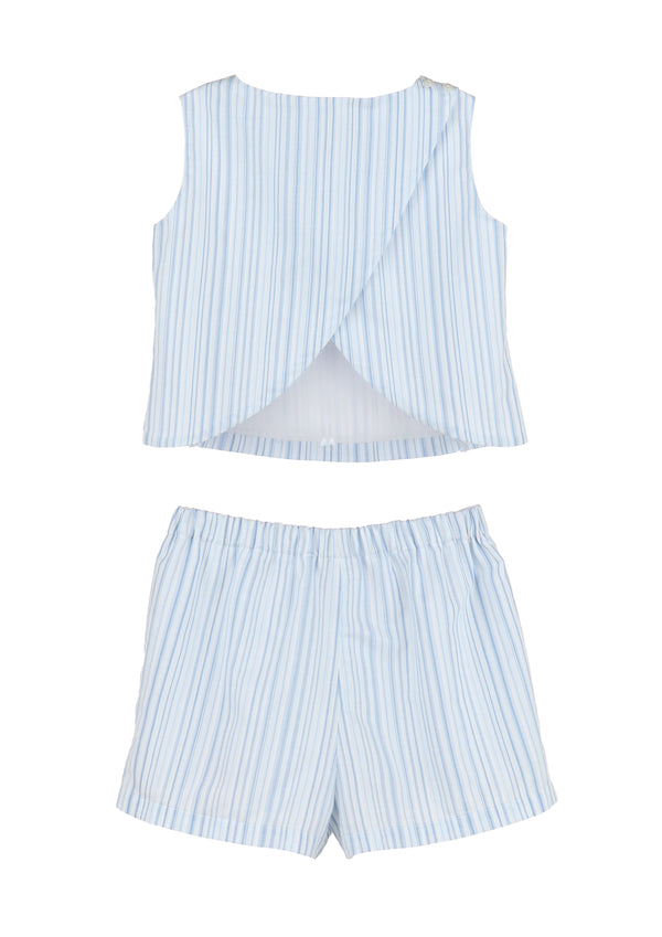 Scout Short Set- Blue Stripe