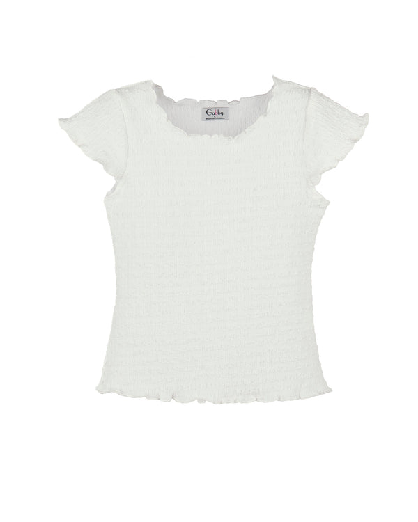 Lili Pleated Top- White