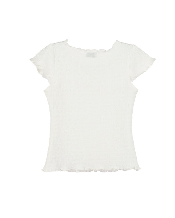 Lili Pleated Top- White