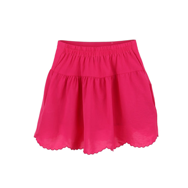 Angela Scalloped Skirt- Fuchsia