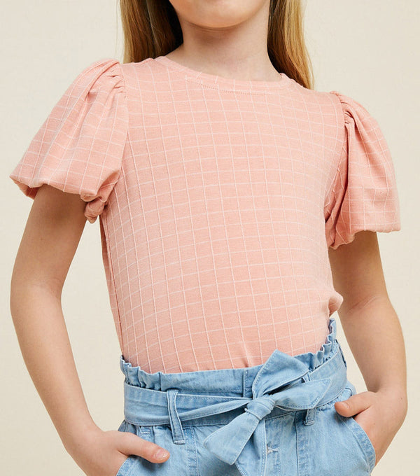 French Terry Bubble Sleeve Top