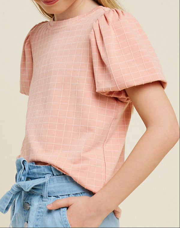 French Terry Bubble Sleeve Top