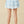 Crochet Trimmed Smocked Layered Skirt- Light Blue