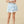 Crochet Trimmed Smocked Layered Skirt- Light Blue