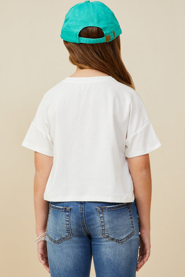 Ruffle Pocket Knit T Shirt