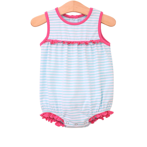 Hazel Bubble- Aqua Stripe/Pink