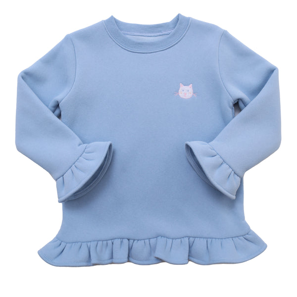 Ruffle Sweatshirt- Kitten