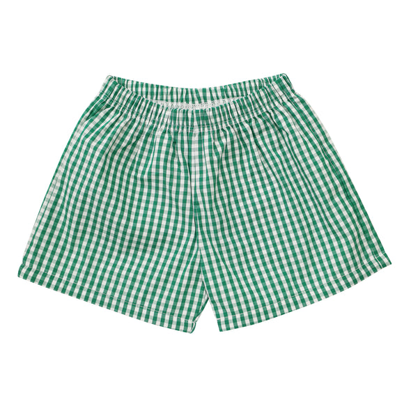 Gingham Shorts- Green