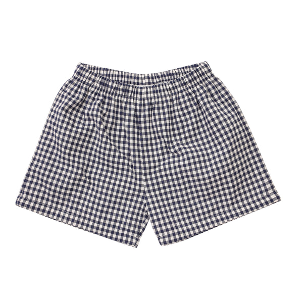 Gingham Shorts- Navy