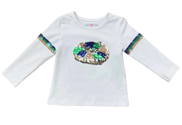 Mardi Gras Sequin King Cake Shirt