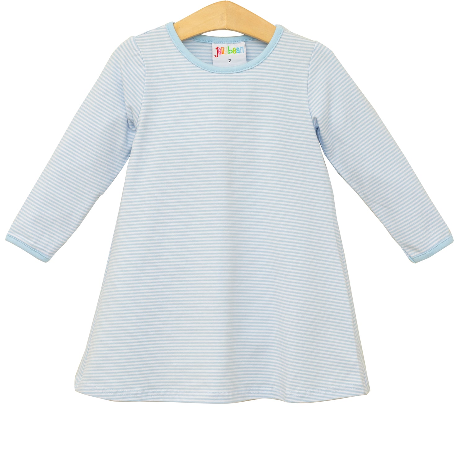 Sarah Dress LS- Light Blue Stripe