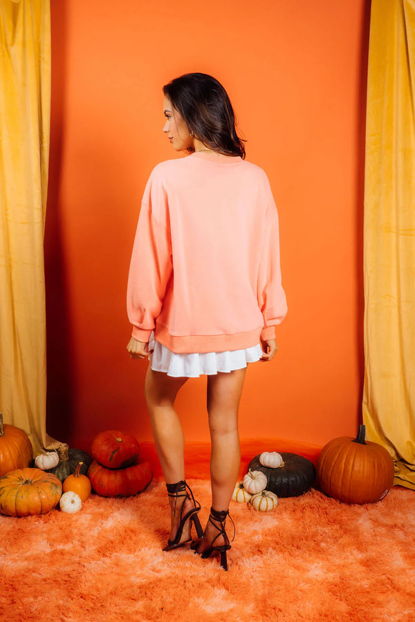 Peach Big Turkey Sweatshirt- Women's