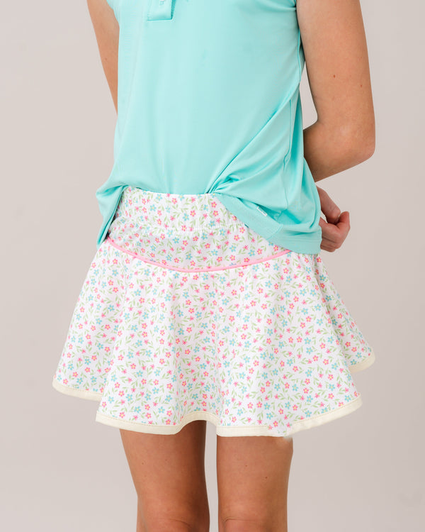 Quinn Skort - Petal Pop Floral, Sunshine Yellow, Flamingo Pink