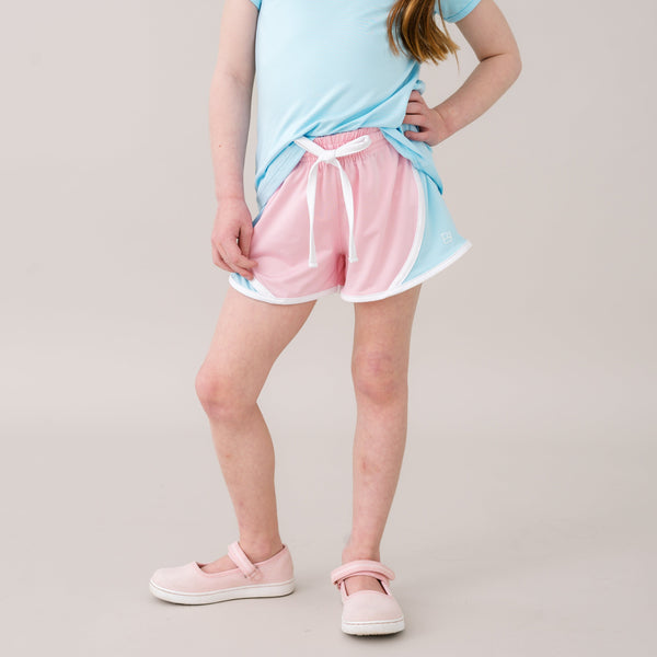 Elise Short- Cotton Candy Pink, Cotton Candy Blue