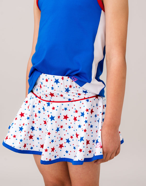 Quinn Skort- A Star Is Born, Candy Apple Red, Resort Royal