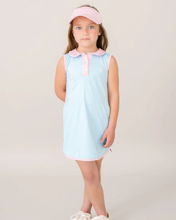 Presley Dress- Cotton Candy Blue, Cotton Candy Pink