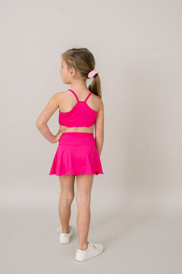 Zoe Scallop Skort- Power Pink