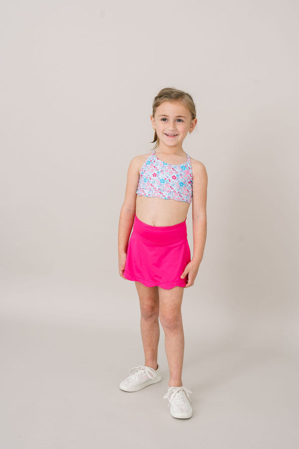 Zoe Scallop Skort- Power Pink