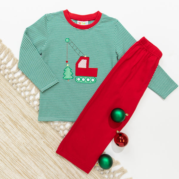 Christmas Crane Pants Set