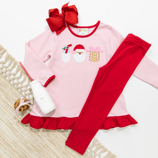 Milk and Cookies Ruffle Pants Set