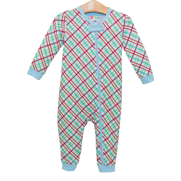 Merry & Bright Christmas Plaid Romper