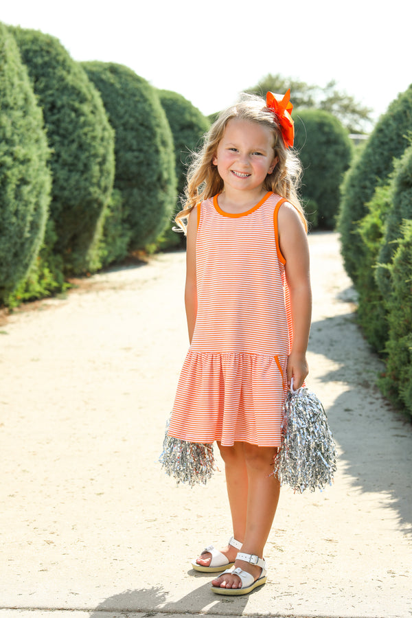 Bow Back Cheer Dress- Orange