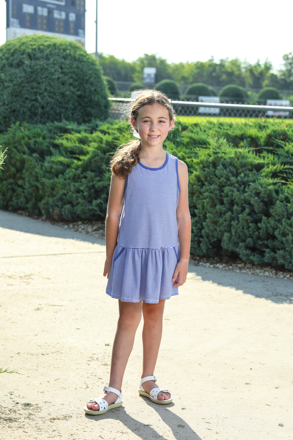 Bow Back Cheer Dress- Royal