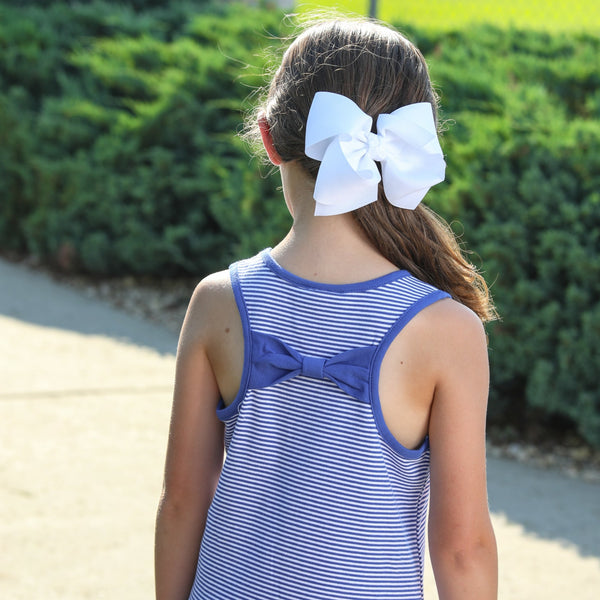 Bow Back Cheer Dress- Royal