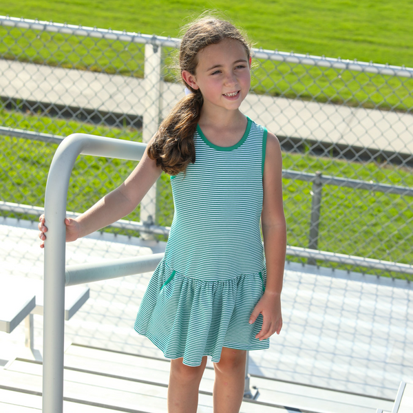 Bow Back Cheer Dress- Kelly Green