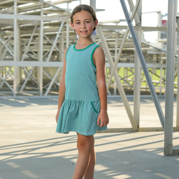 Bow Back Cheer Dress- Kelly Green