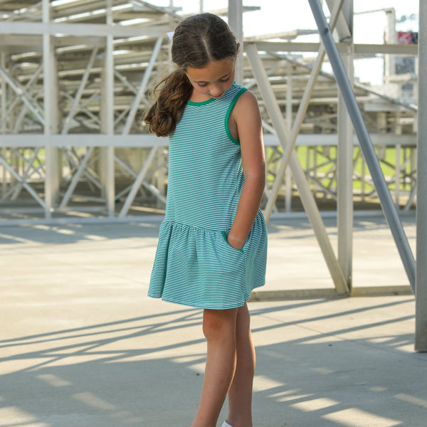 Bow Back Cheer Dress- Kelly Green