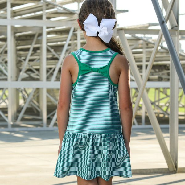 Bow Back Cheer Dress- Kelly Green