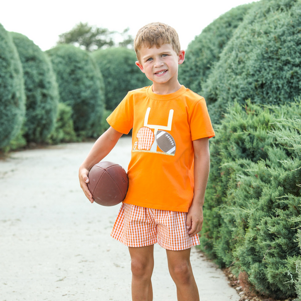 Gingham Shorts- Orange