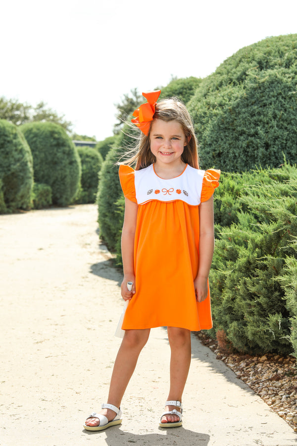 Team Spirit Scallop Dress- Orange