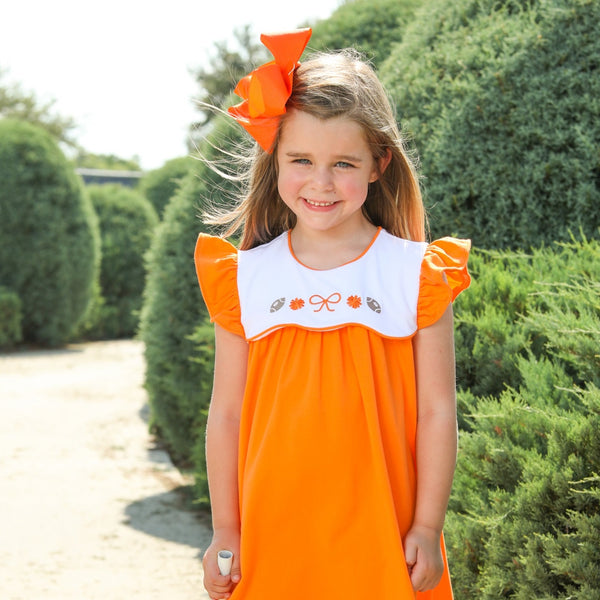 Team Spirit Scallop Dress- Orange