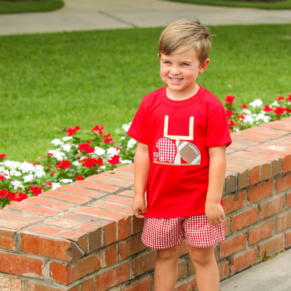 Gingham Shorts- Red