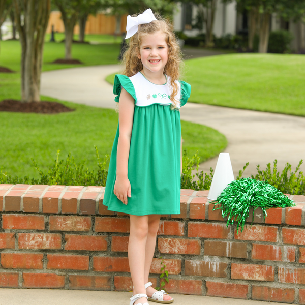 Team Spirit Scallop Dress- Kelly Green