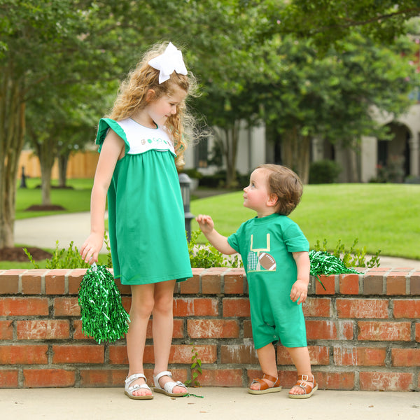 Team Spirit Scallop Dress- Kelly Green