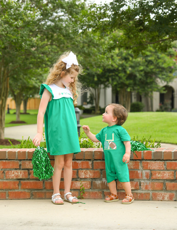 Team Spirit Scallop Dress- Kelly Green