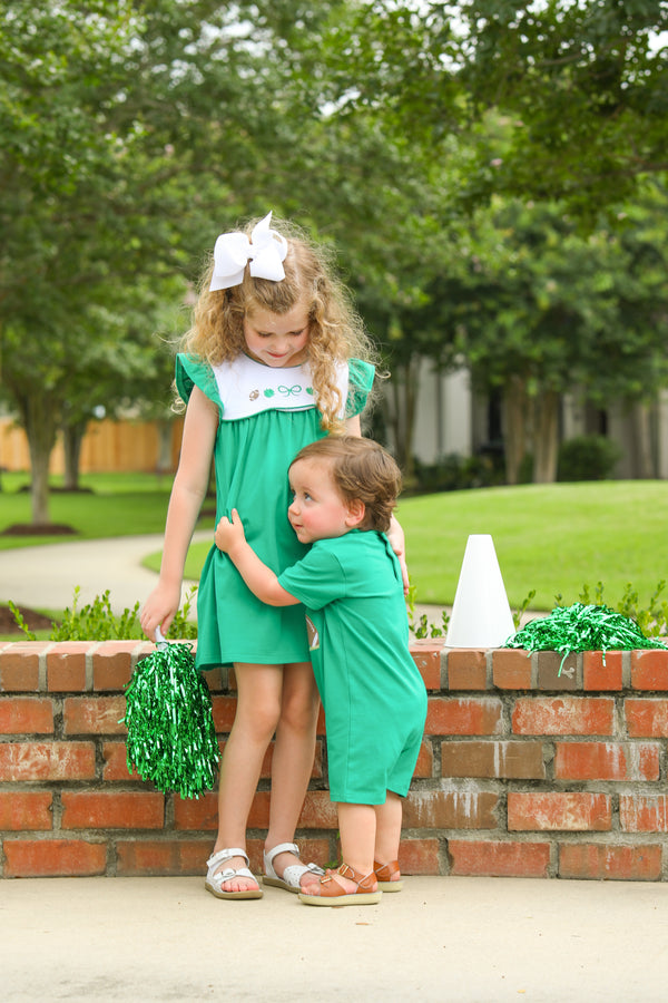 Team Spirit Scallop Dress- Kelly Green