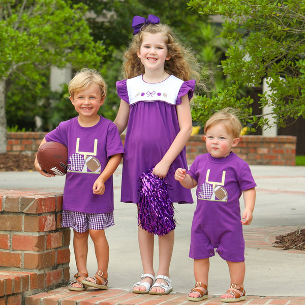 Team Spirit Scallop Dress- Purple