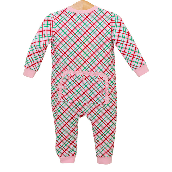 Merry & Bright Christmas Plaid Ruffle Romper